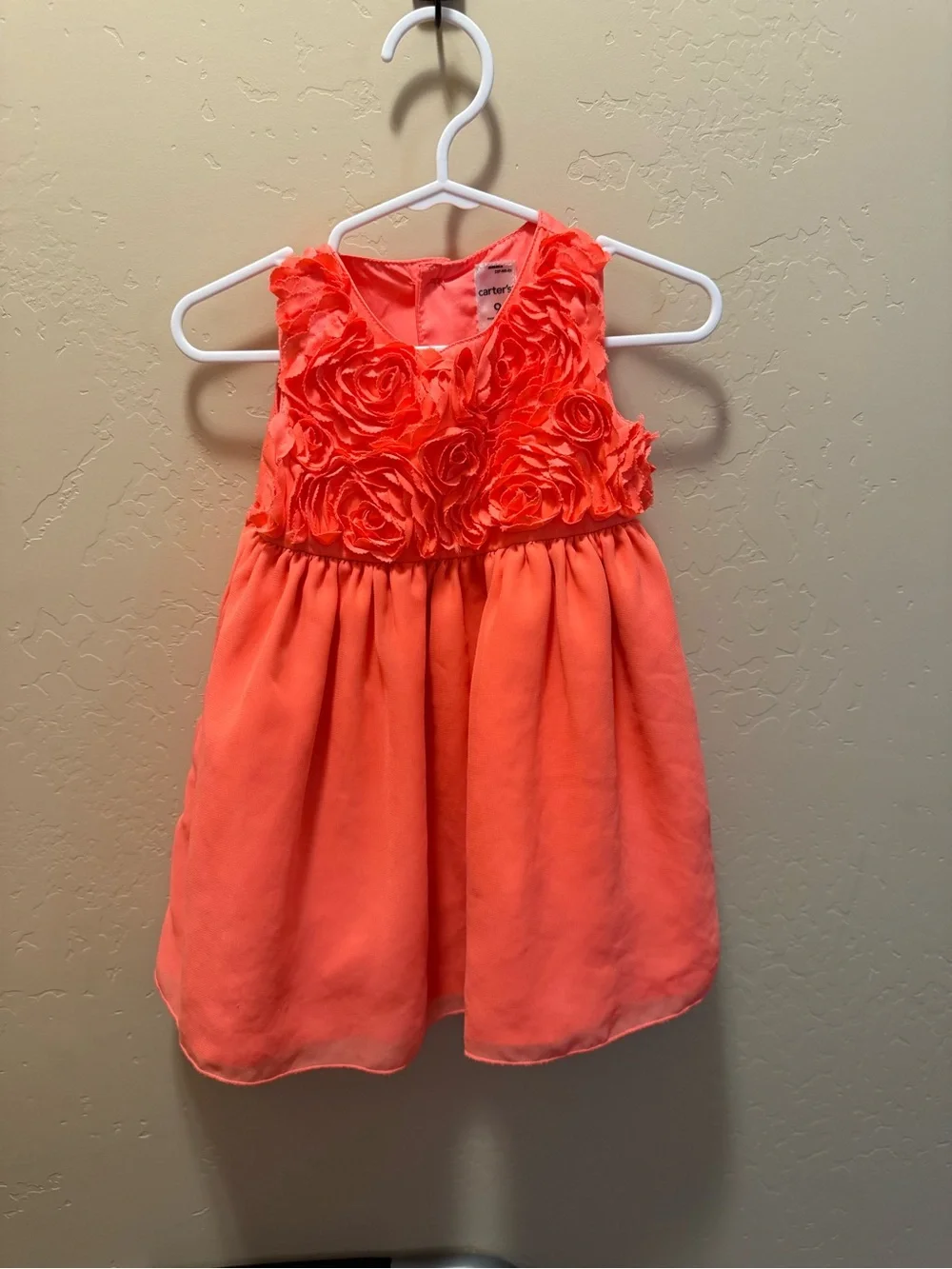 Carter's Coral Rose-Embellished Party Dress for babies